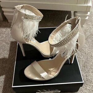 Nina New York Fran Named Bridal Heels Ivory w/ Crystals